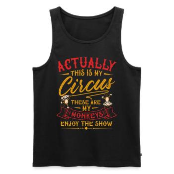 My circus, my monkeys - Men's Premium Organic Tank Top - black - Front - AI Model Male 178 light (178cm)