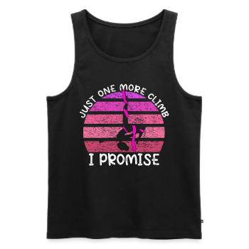 Just one more climb - Luftakrobat - Männer Premium Bio Tank Top - Schwarz - Vorne - Michal (187cm)