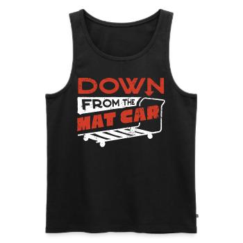 Get off the mat car, fitness trainer - Men's Premium Organic Tank Top - black - Front - AI Model Male 178 light (178cm)