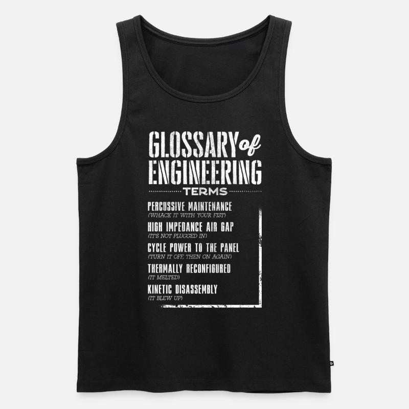 Glossar Of Engineering - Männer Premium Bio Tank Top - Schwarz