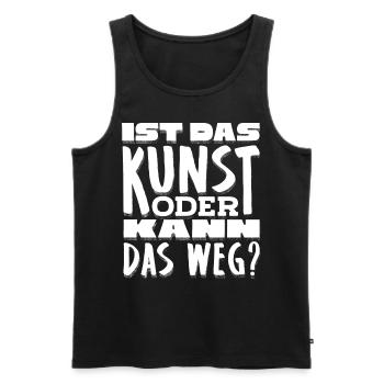 Ist Es Kunst Oder Müll, Lustiges Kunstzitat - Männer Premium Bio Tank Top - Schwarz - Vorne - Michal (187cm)