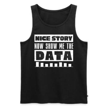 Datenanalyst, Dateningenieur - Männer Premium Bio Tank Top - Schwarz - Vorne - AI Model Male 178 light (178cm)