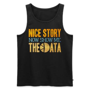 Datenanalyst, Dateningenieur - Männer Premium Bio Tank Top - Schwarz - Vorne - AI Model Male 178 light (178cm)