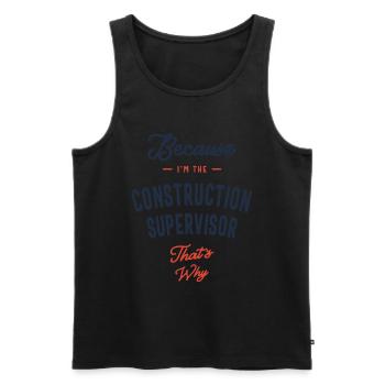 Construction Supervisor Job Occupation - Men's Premium Organic Tank Top - black - Front - AI Model Male 178 light (178cm)