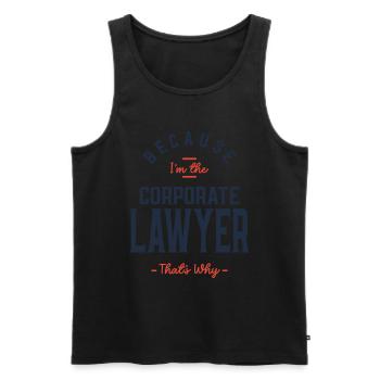 Corporate Lawyer Job Occupation Birthday Worker - Men's Premium Organic Tank Top - black - Front - Michal (187cm)
