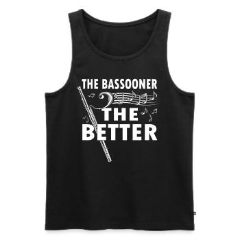 Holzblasinstrument Musik Bassoonist - Männer Premium Bio Tank Top - Schwarz - Vorne - Michal (187cm)