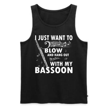 Instrument à vent Musique Bassoniste - Débardeur bio Premium Homme - noir - Devant - Michal (187cm)