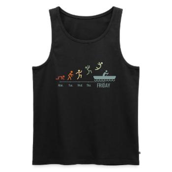Kanu Kajak Wochenend BOOT Kanufahrer Kanufahren - Männer Premium Bio Tank Top - Schwarz - Vorne - AI Model Male 178 light (178cm)