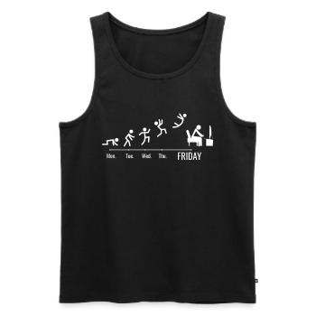 Gamer PC games gaming Konsolen zocken Wochenende - Männer Premium Bio Tank Top - Schwarz - Vorne - AI Model Male 178 light (178cm)