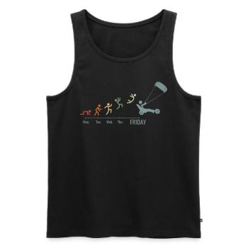 Sand Sailing Windracer Vintage Landsegler - Men's Premium Organic Tank Top - black - Front - Michal (187cm)
