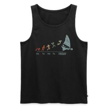 Sand Sailing Windracer Vintage Landsegler - Men's Premium Organic Tank Top - black - Front - Michal (187cm)