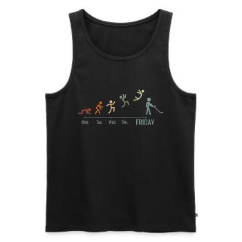 Sondengänger Sondler Vintage Wochenende - Männer Premium Bio Tank Top - Schwarz - Vorne - AI Model Male 178 light (178cm)