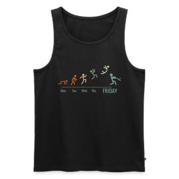 Baseball Softball Baseball Vintage Wochenend - Männer Premium Bio Tank Top - Schwarz - Vorne - Michal (187cm)