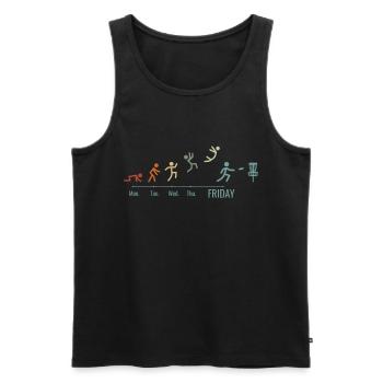 Disc Golf Player Disc Golfer Vintage Weekend - Men's Premium Organic Tank Top - black - Front - Michal (187cm)