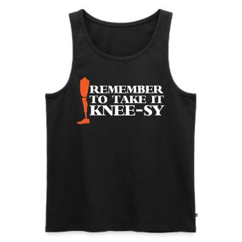 Beinprothese, Prothese, Amputierter, Amputation - Männer Premium Bio Tank Top - Schwarz - Vorne - Michal (187cm)