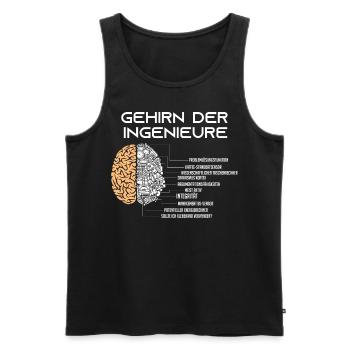 Gehirn eines Ingenieurs, Ingenieure - Männer Premium Bio Tank Top - Schwarz - Vorne - Michal (187cm)