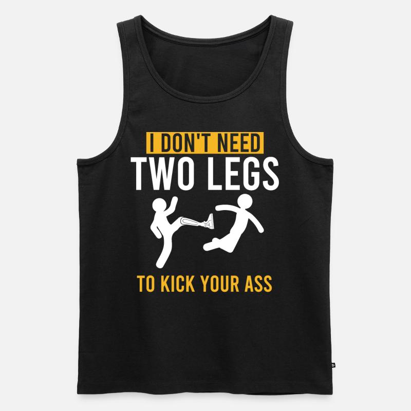 Leg prosthesis, prosthesis, amputee, amputation - Men's Premium Organic Tank Top - black
