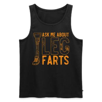 Beinprothese, Prothese, Amputierter, Amputation - Männer Premium Bio Tank Top - Schwarz - Vorne - AI Model Male 178 light (178cm)