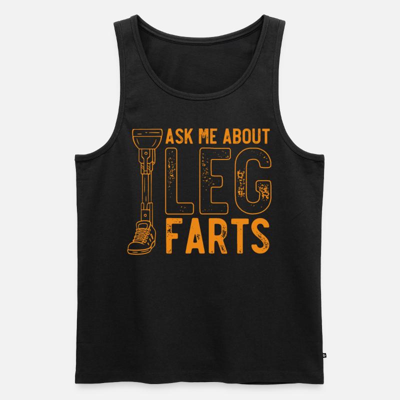 Beinprothese, Prothese, Amputierter, Amputation - Männer Premium Bio Tank Top - Schwarz