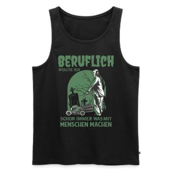 Grabpfleger Friedhof Landschaftsgärtner - Männer Premium Bio Tank Top - Schwarz - Vorne - Michal (187cm)