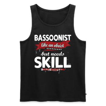 Holzblasinstrument Musik Bassoonist - Männer Premium Bio Tank Top - Schwarz - Vorne - Michal (187cm)