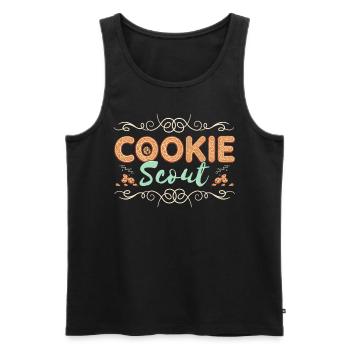 Lustiger Schokoladen -Lebkuchen -Weihnachtskekse - Männer Premium Bio Tank Top - Schwarz - Vorne - Michal (187cm)