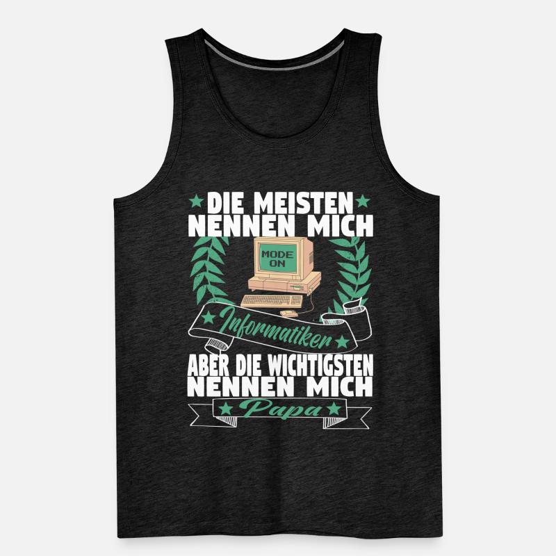 Informatik Computer Programmierer Vater Papa Männer Premium Bio Tank Top