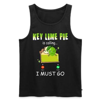 Funny Lemon Cake Design - Men's Premium Organic Tank Top - black - Front - AI Model Male 178 light (178cm)