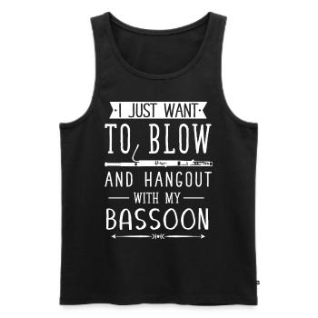 Fassoon, oboe, clarinet, music teacher - Men's Premium Organic Tank Top - black - Front - Michal (187cm)