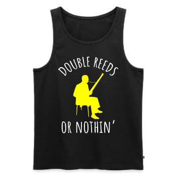 Fassoon, oboe, clarinet, music teacher - Men's Premium Organic Tank Top - black - Front - Michal (187cm)