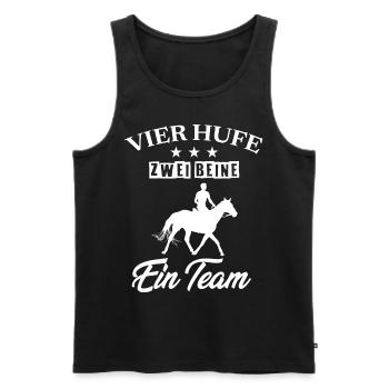 Pferdenarr, Pferd, Pferdesport - Männer Premium Bio Tank Top - Schwarz - Vorne - Michal (187cm)