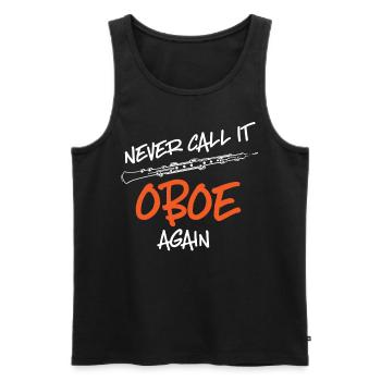 Fassoon, oboe, clarinet, music teacher - Men's Premium Organic Tank Top - black - Front - Michal (187cm)