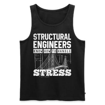 Civil engineers - Men's Premium Organic Tank Top - black - Front - AI Model Male 178 light (178cm)