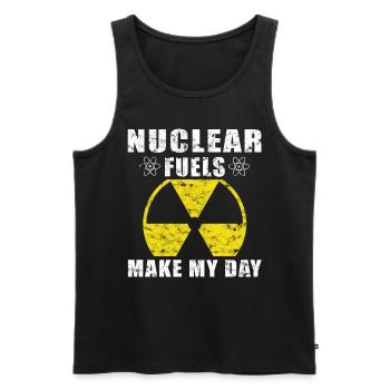 Kernkraft - Stolzer Nuklearingenieur - Männer Premium Bio Tank Top - Schwarz - Vorne - AI Model Male 178 light (178cm)