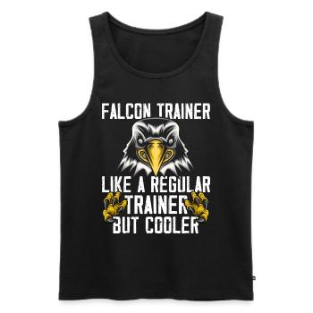 Falkner Wanderfalke Vintage Falknerei - Männer Premium Bio Tank Top - Schwarz - Vorne - Michal (187cm)