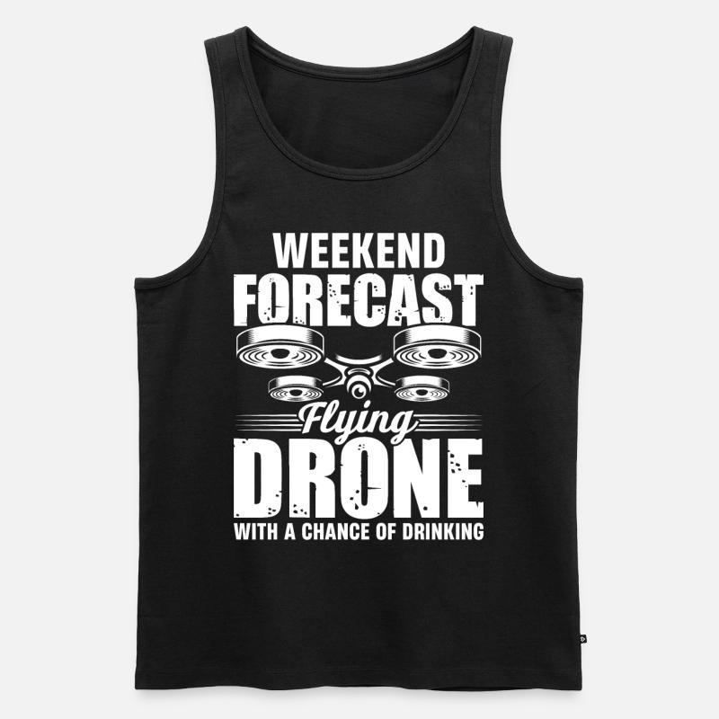 Drones, drones, drone flying - Men's Premium Organic Tank Top - black