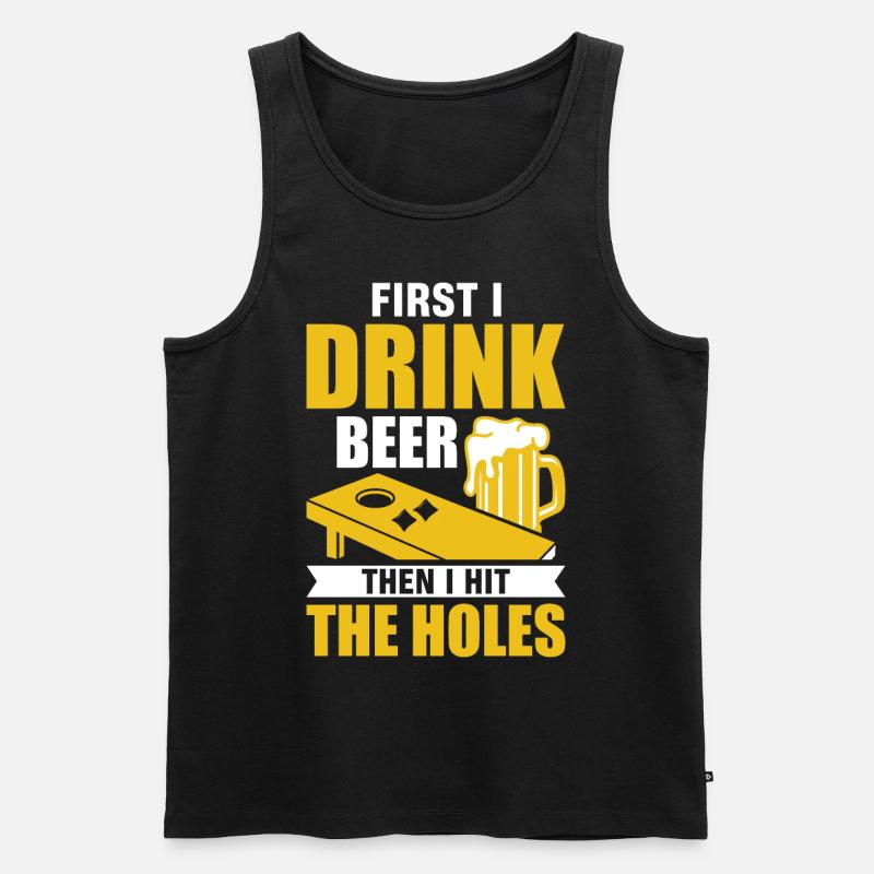 Cornhole -Spieler - Männer Premium Bio Tank Top - Schwarz