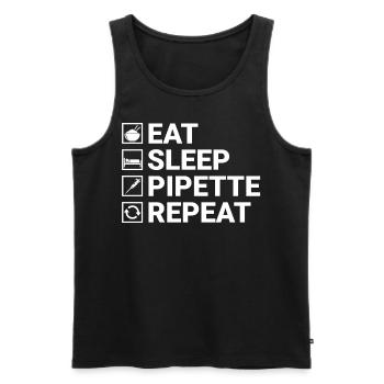 Mikrobiologie - Männer Premium Bio Tank Top - Schwarz - Vorne - Michal (187cm)