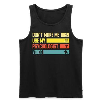Psychologe - Männer Premium Bio Tank Top - Schwarz - Vorne - AI Model Male 178 light (178cm)