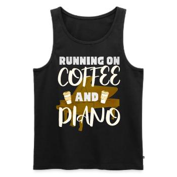 Piano player, piano teacher, pianist, - Men's Premium Organic Tank Top - black - Front - AI Model Male 178 light (178cm)