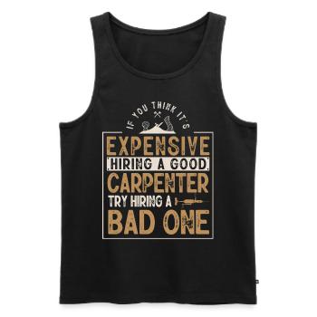 Tischler, Holzarbeiter - Männer Premium Bio Tank Top - Schwarz - Vorne - AI Model Male 178 light (178cm)