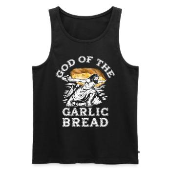 Lustiges Knoblauchbrot Jesus - Knoblauchbrot - Männer Premium Bio Tank Top - Schwarz - Vorne - Michal (187cm)