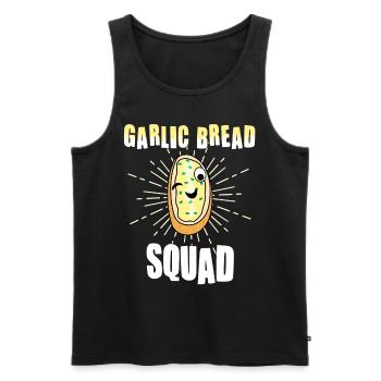 Funny garlic bread design - Men's Premium Organic Tank Top - black - Front - Michal (187cm)