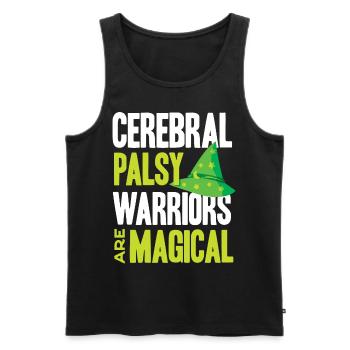 Hebral palsy, cerebral palsy consciousness - Men's Premium Organic Tank Top - black - Front - Michal (187cm)