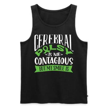 Hebral palsy, cerebral palsy consciousness - Men's Premium Organic Tank Top - black - Front - Michal (187cm)