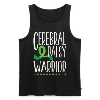 Hebral palsy, cerebral palsy consciousness - Men's Premium Organic Tank Top - black - Front - Michal (187cm)