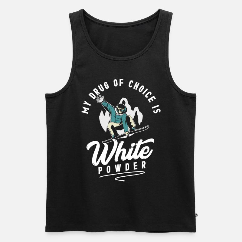 Snowboarder, Snowboarden - Männer Premium Bio Tank Top - Schwarz