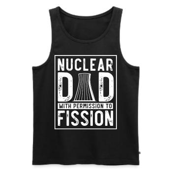 Ingénieur nucléaire, Sciences nucléaires, Science - Débardeur bio Premium Homme - noir - Devant - AI Model Male 178 light (178cm)