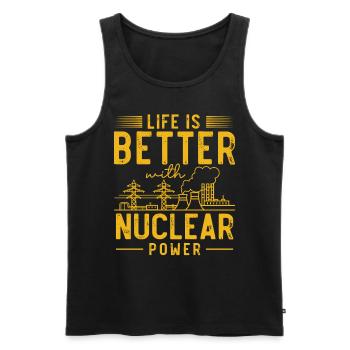 Ingénieur nucléaire, Sciences nucléaires, Science - Débardeur bio Premium Homme - noir - Devant - AI Model Male 178 light (178cm)