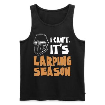Larp, live-action role-playing game - Men's Premium Organic Tank Top - black - Front - AI Model Male 178 light (178cm)